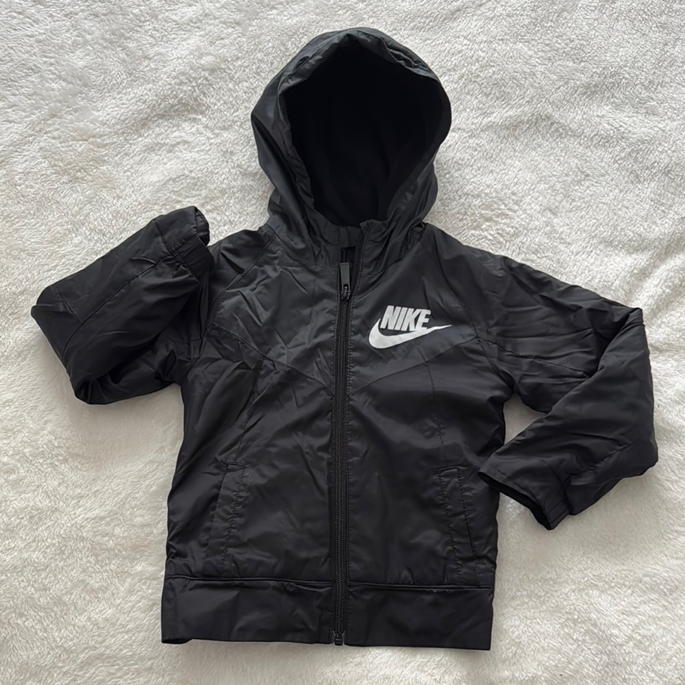Nike Black Hooded Fleece Lined Jacket
